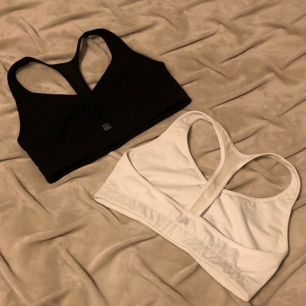 Victoria’s Secret Sports Bras (1 Black, 1 White)